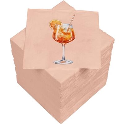 Heku Aperol cocktailservetter, 3 lager, 25 x 25 cm, 150 stycken I snygg design I perfekt för fester I praktiskt packad brett urval Heku Aperol cocktailservetter, 3 lager, 25 x 25 cm, 150 stycken I snygg design I perfekt för fester I praktiskt packad brett urval