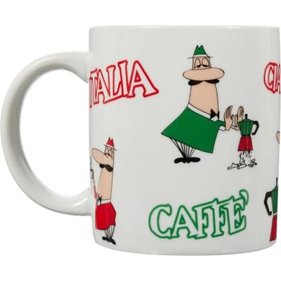 Bialetti Mugg Tricolore Omino, Porcellana, 1 st (1-pack) Bialetti Mugg Tricolore Omino, Porcellana, 1 st (1-pack)