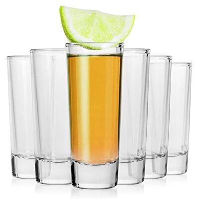 Alcohol Cage Alkoholbur set med långt skott – små shotglas 65 ml – med tung bas – resistent och diskmaskinssäker – Vodka glas shotglas rolig uppsättning av 6 Alcohol Cage Alkoholbur set med långt skott – små shotglas 65 ml – med tung bas – resistent och diskmaskinssäker – Vodka glas shotglas rolig uppsättning av 6