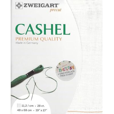 Zweigart 28 st kashmirlinne antik vit 50 x 70 cm (19,5 x 27,5 tum) Fat Qtr Zweigart 28 st kashmirlinne antik vit 50 x 70 cm (19,5 x 27,5 tum) Fat Qtr