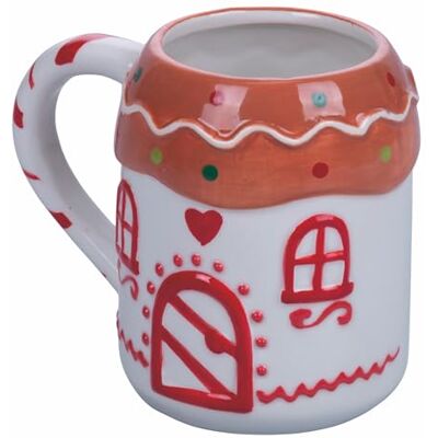 Tivoli Set med 4 muggar, vit julstuga, 330 ml, keramisk, XMas Tivoli Set med 4 muggar, vit julstuga, 330 ml, keramisk, XMas