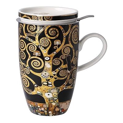 Goebel Porslin Gustav Klimt tekopp med lock och sil 450 ml av livets bomull Goebel Porslin Gustav Klimt tekopp med lock och sil 450 ml av livets bomull