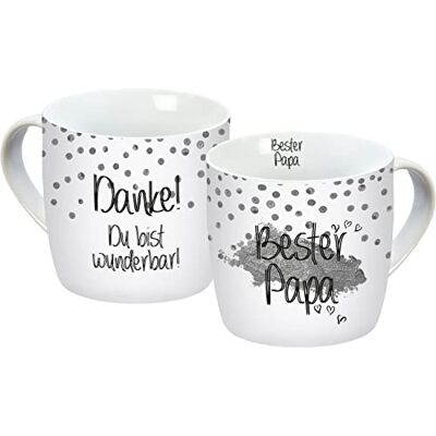 Gedalabels Kopp bästa pappa silver 300 ml Gedalabels Kopp bästa pappa silver 300 ml