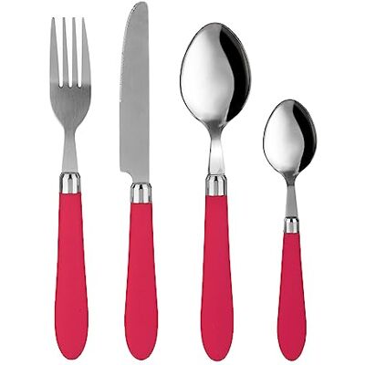 Kasanova - Smooth - Magenta-handtag - 24-delars bestickset Kasanova - Smooth - Magenta-handtag - 24-delars bestickset