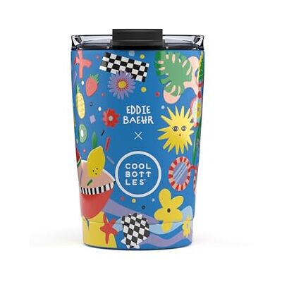 Cool Bottles Termos kaffe, termokopp i rostfritt stål, kaffekopp varma 10 timmar kalla drycker i 5 timmar lufttätt lock, BPA-fritt Sunshine Fiesta, 330 ml Cool Bottles Termos kaffe, termokopp i rostfritt stål, kaffekopp varma 10 timmar kalla drycker i 5 timmar lufttätt lock, BPA-fritt Sunshine Fiesta, 330 ml