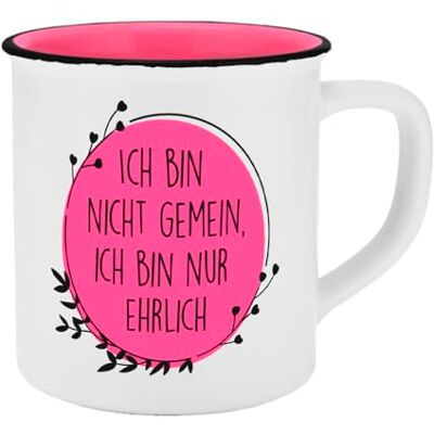 Gedalabels Kopp ärlig emaljutseende 400 ml Gedalabels Kopp ärlig emaljutseende 400 ml