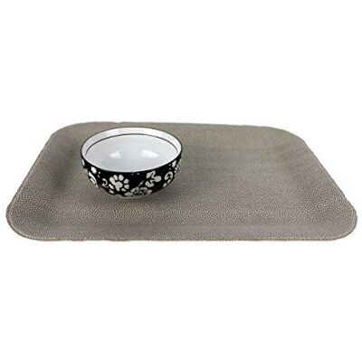 SIGNATURE HOME COLLECTION platt kaffe-tablett med rockhudutseende, konstläder, grå, stor SIGNATURE HOME COLLECTION platt kaffe-tablett med rockhudutseende, konstläder, grå, stor