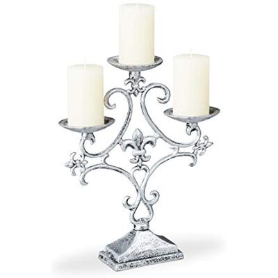 RELAXDAYS - Candeliere a 3 Bracci - Cast iron - Candle holder RELAXDAYS - Candeliere a 3 Bracci - Cast iron - Candle holder