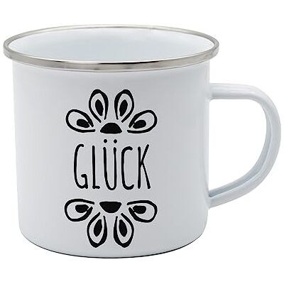 Gedalabels Kopp lycka emaljutseende 350 ml Gedalabels Kopp lycka emaljutseende 350 ml