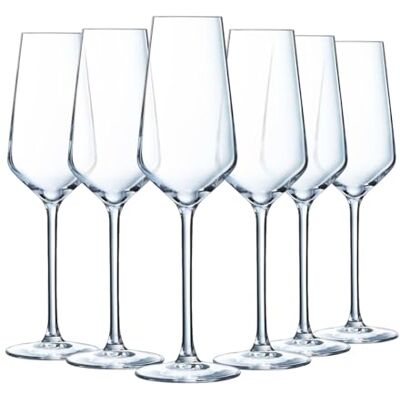 Chef & Sommelier Chef&Sommelier Distinction Collection 6 Champagneflöjter 23 cl tillverkad i Frankrike robust förpackning Chef & Sommelier Chef&Sommelier Distinction Collection 6 Champagneflöjter 23 cl tillverkad i Frankrike robust förpackning