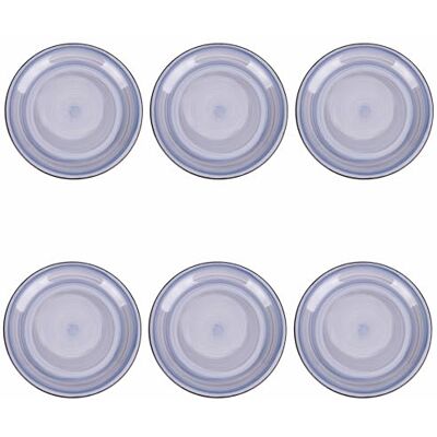 Tivoli Set med 6 frukttallrikar Ø 19,3 cm handmålat stengods, indigo, 4 toner Tivoli Set med 6 frukttallrikar Ø 19,3 cm handmålat stengods, indigo, 4 toner