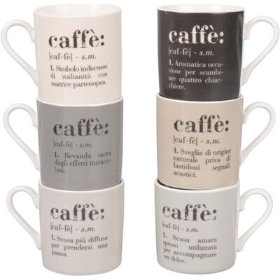Tivoli 5906603, Victionary Classic Set med 6 kaffekoppar i nytt benporslin 90 ml Tivoli 5906603, Victionary Classic Set med 6 kaffekoppar i nytt benporslin 90 ml