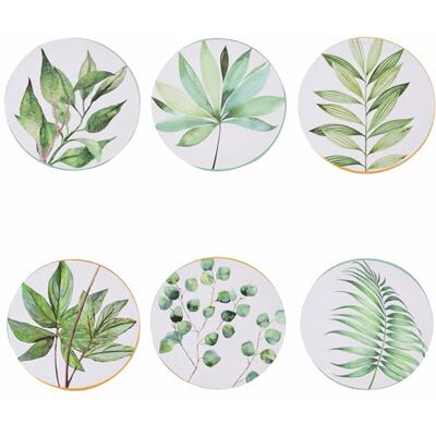 Tivoli Set 6 underlägg Ø 33 cm i PP-plast, orientalisk botanik Tivoli Set 6 underlägg Ø 33 cm i PP-plast, orientalisk botanik