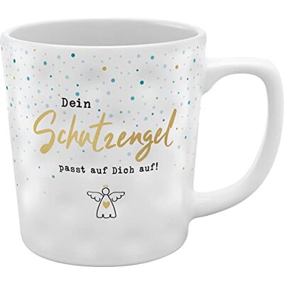GRUSS & CO Mugg med motivtryck skyddsängel, stengods, 37 cl, flerfärgad, 48459 GRUSS & CO Mugg med motivtryck skyddsängel, stengods, 37 cl, flerfärgad, 48459