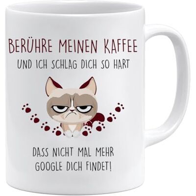 Jungle Mug Kopp med slogan Rör mitt kaffe och jag slår dig så hårt Mugg för arbetet kopp arbete kopp arbetskollegin kopp arbete rolig (vit) Jungle Mug Kopp med slogan Rör mitt kaffe och jag slår dig så hårt Mugg för arbetet kopp arbete kopp arbetskollegin kopp arbete rolig (vit)