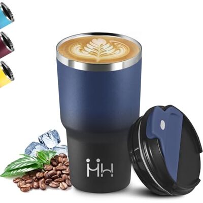 Mujigaga Termisk mugg, 20 oz kaffe termos, BPA-fri, håller dig varm i 6 timmar/kall 8 timmar, termosflaska, läckagefri, resemugg, 18/8 rostfritt stål, för kontor, hem, skola, resor Mujigaga Termisk mugg, 20 oz kaffe termos, BPA-fri, håller dig varm i 6 timmar/kall 8 timmar, termosflaska, läckagefri, resemugg, 18/8 rostfritt stål, för kontor, hem, skola, resor