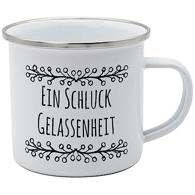 Gedalabels Kopp svälj lugn emaljutseende 350 ml Gedalabels Kopp svälj lugn emaljutseende 350 ml