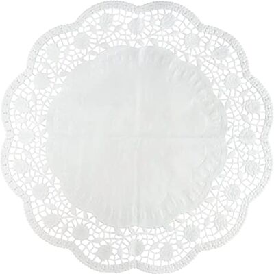 Zenker 9918650 set med 30 runda papperstabletter, tårtunderlägg för tårtor och pajer, spetstabletter, papper, vit, 36 cm Zenker 9918650 set med 30 runda papperstabletter, tårtunderlägg för tårtor och pajer, spetstabletter, papper, vit, 36 cm