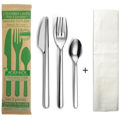 Amefa Blad 12 färdiga påsar för 3 couverts med servett Amefa Blad 12 färdiga påsar för 3 couverts med servett