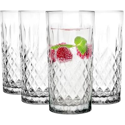 Glasmark KROSNO 1992 Glasmark Krosno Set med 4 vattenglasögon, dricksglas, lång dryck, cocktail, gin, vatten, lång dryck, cocktailglas, vattenglas, diskmaskinssäker, klar med kristalleffekt, 4 x 300 ml Glasmark KROSNO 1992 Glasmark Krosno Set med 4 vattenglasögon, dricksglas, lång dryck, cocktail, gin, vatten, lång dryck, cocktailglas, vattenglas, diskmaskinssäker, klar med kristalleffekt, 4 x 300 ml