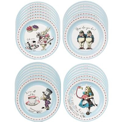Talking Tables Talkbord Alice i Underlandet papperstallrikar 24-pack – engångsservis för Mad Hatter's Tea Party tillbehör, födelsedag, baby shower, världsbokens dag, 4 x karaktärsdesign, 23 centimeter Talking Tables Talkbord Alice i Underlandet papperstallrikar 24-pack – engångsservis för Mad Hatter's Tea Party tillbehör, födelsedag, baby shower, världsbokens dag, 4 x karaktärsdesign, 23 centimeter
