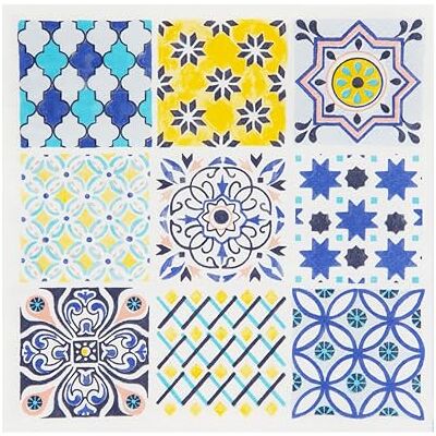 Talking Tables Talande bord marockanska kaklat blå servetter djärva färgglada återvinningsbara pappersservetter för Decoupage, miljövänlig engångsfest servis för sommar, födelsedag – 20-pack Talking Tables Talande bord marockanska kaklat blå servetter djärva färgglada återvinningsbara pappersservetter för Decoupage, miljövänlig engångsfest servis för sommar, födelsedag – 20-pack