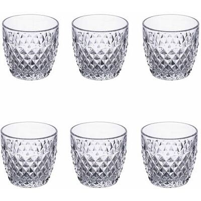 Tivoli Set med 6 vattenglas 350 ml glas, diamantballong Tivoli Set med 6 vattenglas 350 ml glas, diamantballong