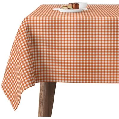Martina Home KONFEKTIONERAD TEFLONERAD Petit Vichy Orange 140 Runda Martina Home KONFEKTIONERAD TEFLONERAD Petit Vichy Orange 140 Runda