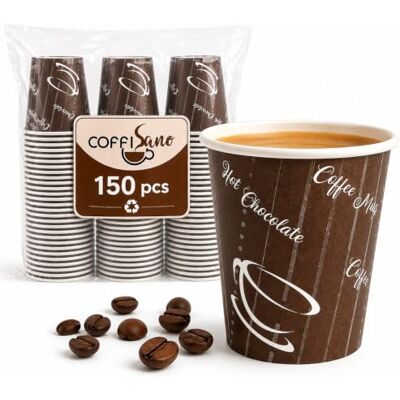 COFFISANO Kit 150 Kaffekoppar + 150 skopor, skopelset 90 mm engångsbruk i björkträ och glas 80 ml, för espressorestauranger, kontor, sovsal, bar (150 + 150) COFFISANO Kit 150 Kaffekoppar + 150 skopor, skopelset 90 mm engångsbruk i björkträ och glas 80 ml, för espressorestauranger, kontor, sovsal, bar (150 + 150)