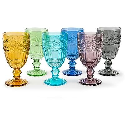Set med 6 flerfärgade glas 35cl - Kristall Set med 6 flerfärgade glas 35cl - Kristall