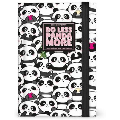 LEGAMI – fotografisk dagkalender 2026–2027, panda, 16 månader, medium, dagbok från september 2026 till december 2027, gummibandslås, FSC-certifierat papper, 12 x 18 cm LEGAMI – fotografisk dagkalender 2026–2027, panda, 16 månader, medium, dagbok från september 2026 till december 2027, gummibandslås, FSC-certifierat papper, 12 x 18 cm