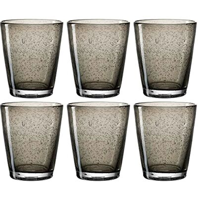 Leonardo Burano mugg liten basalto, set med 6 delar, 330 ml, handgjord, mörkgrå skumglas, 034760 Leonardo Burano mugg liten basalto, set med 6 delar, 330 ml, handgjord, mörkgrå skumglas, 034760