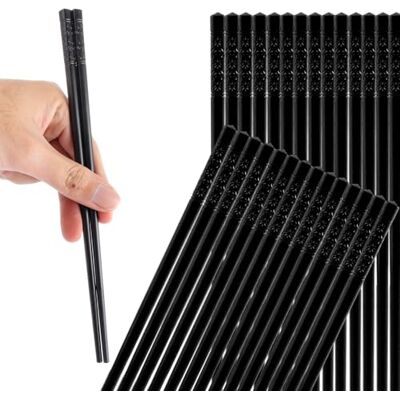 ASelected 20 par ätpinnar sushi pinnar kinesiska ätpinnar för mat diskmaskinssäkra legering ätpinnar 24 cm halkfria stavar för sushi risnudlar och mer ASelected 20 par ätpinnar sushi pinnar kinesiska ätpinnar för mat diskmaskinssäkra legering ätpinnar 24 cm halkfria stavar för sushi risnudlar och mer