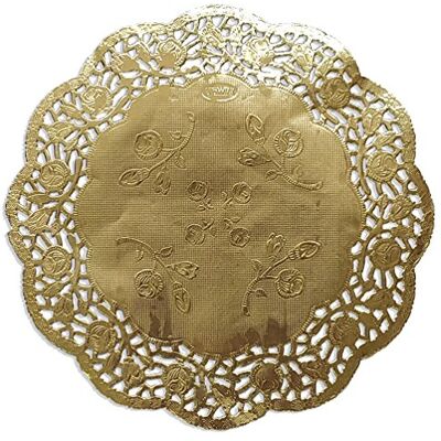 Kunze Tårtspets, rund, präglat, 100 stycken (guld, Ø 21,5 cm) Kunze Tårtspets, rund, präglat, 100 stycken (guld, Ø 21,5 cm)