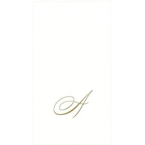 Caspari Monogram bokstav A pappersservetter, pärlvit, 24-pack Caspari Monogram bokstav A pappersservetter, pärlvit, 24-pack