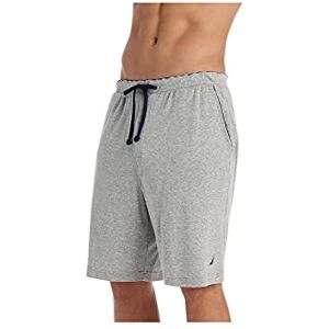 Nautica Avslappnade mysshorts för sömn och avkoppling, mjuka, stickade, med elastisk midja., grå ljunga, XL Nautica Avslappnade mysshorts för sömn och avkoppling, mjuka, stickade, med elastisk midja., grå ljunga, XL