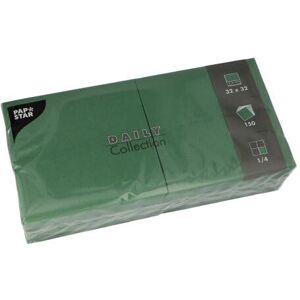 Papstar Servetter - 320 x 320 mm - 3 lager - Mörkgrön - Pack av 2 Papstar Servetter - 320 x 320 mm - 3 lager - Mörkgrön - Pack av 2