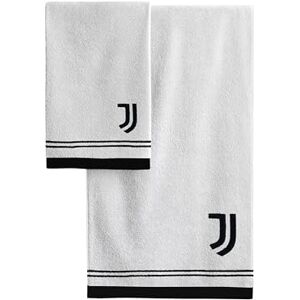 hermet Juventus Handdukar Badrum, Set med 2 Badhanddukar, Ansiktshandduk, Bidé Handduk, Officiell produkt, 100% bomull, 2-delat set, Vit Svart hermet Juventus Handdukar Badrum, Set med 2 Badhanddukar, Ansiktshandduk, Bidé Handduk, Officiell produkt, 100% bomull, 2-delat set, Vit Svart