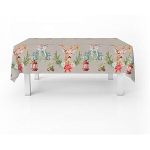 Italian Bed Linen 100% bomull Panama Antifläckig duk, MAGICO Natale 150 x 150 cm Italian Bed Linen 100% bomull Panama Antifläckig duk, MAGICO Natale 150 x 150 cm