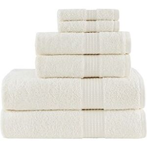 Madison Park Handduksset, 100% organisk bomull, hotell- och spakvalitet mycket absorberande, snabbtorkande, med duschhandduk, handduk och ansiktsduk, flera storlekar, elfenbensvit Madison Park Handduksset, 100% organisk bomull, hotell- och spakvalitet mycket absorberande, snabbtorkande, med duschhandduk, handduk och ansiktsduk, flera storlekar, elfenbensvit
