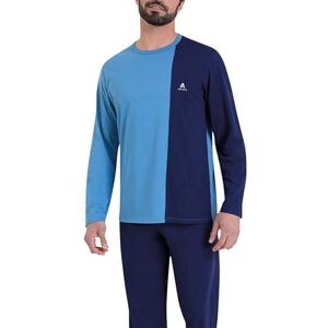 Athena Ecopack Construction, lång O-hals, nattpyjamas för män, Jean/Marinblå, XL Athena Ecopack Construction, lång O-hals, nattpyjamas för män, Jean/Marinblå, XL