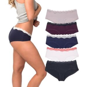 Emprella dam spetsunderkläder hipstertrosor bomull-spandex-10-pack färger och mönster kan variera, olika Emprella dam spetsunderkläder hipstertrosor bomull-spandex-10-pack färger och mönster kan variera, olika