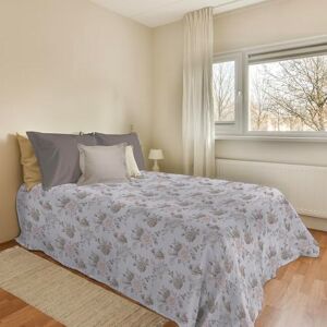 PENSIERI DELICATI Överkast 170 x 280 cm, enkelhandduk i 100% bomull, perfekt som heminredning, överkast för 1 kvadrat, rosa mönster stor beige, 100% tillverkad i Italien PENSIERI DELICATI Överkast 170 x 280 cm, enkelhandduk i 100% bomull, perfekt som heminredning, överkast för 1 kvadrat, rosa mönster stor beige, 100% tillverkad i Italien