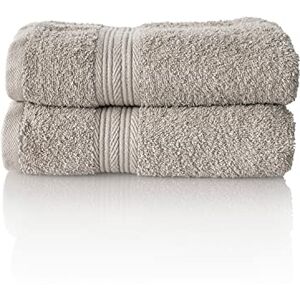 ALCLEAR Komfort frottéhandduk set absorberande av 100% ekologisk bomull, frottéserie i 6 färger och 5 storlekar, färg: silvergrå, 2 x handdukar 50 x 100 cm ALCLEAR Komfort frottéhandduk set absorberande av 100% ekologisk bomull, frottéserie i 6 färger och 5 storlekar, färg: silvergrå, 2 x handdukar 50 x 100 cm