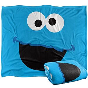 LOGOVISION Sesame Street Cookie Monster Face officiellt licensierad silkeslen touch supermjuk överkastfilt 152 x 127 cm LOGOVISION Sesame Street Cookie Monster Face officiellt licensierad silkeslen touch supermjuk överkastfilt 152 x 127 cm