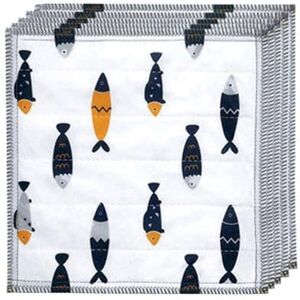 JOYBOS 5-pack kökshanddukar i bomull och fiskdesign JOYBOS 5-pack kökshanddukar i bomull och fiskdesign