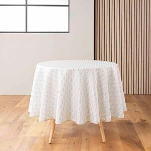 Douceur d'Intérieur , Rund duk (Ø 180 cm) naturlig piana, polyester tryckt metall Douceur d'Intérieur , Rund duk (Ø 180 cm) naturlig piana, polyester tryckt metall