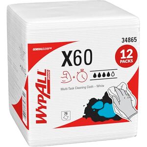 WYPALL , 6034, X60 1/4 vikdukar, vit, 12 paket x 76 dukar WYPALL , 6034, X60 1/4 vikdukar, vit, 12 paket x 76 dukar
