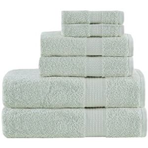 Madison Park Handduksset, 100% organisk bomull, hotell- och spakvalitet mycket absorberande, snabbtorkande, med duschhandduk, handduk och ansiktsduk, flera storlekar, ljusgrön (Seafoam) Madison Park Handduksset, 100% organisk bomull, hotell- och spakvalitet mycket absorberande, snabbtorkande, med duschhandduk, handduk och ansiktsduk, flera storlekar, ljusgrön (Seafoam)