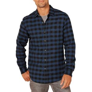 Amazon Essentials Men's Långärmad rutig flanellskjorta smal passform (färger i begränsad upplaga), Svart Blå Buffalorutigt, XS Amazon Essentials Men's Långärmad rutig flanellskjorta smal passform (färger i begränsad upplaga), Svart Blå Buffalorutigt, XS